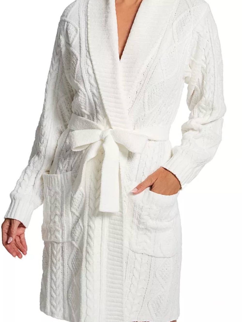 P.J. Salvage NWOT Chenille Cable Knit Robe Belted Size Large
